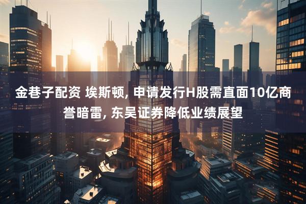 金巷子配资 埃斯顿, 申请发行H股需直面10亿商誉暗雷, 东吴证券降低业绩展望